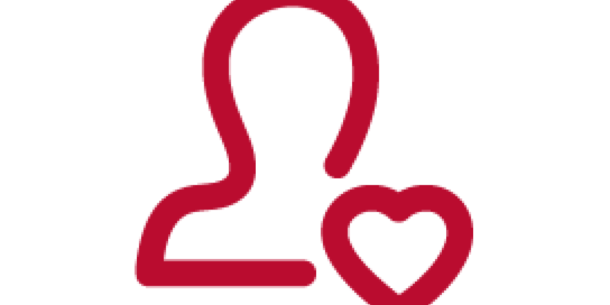 line draing of a person's silhouette and a heart next to it