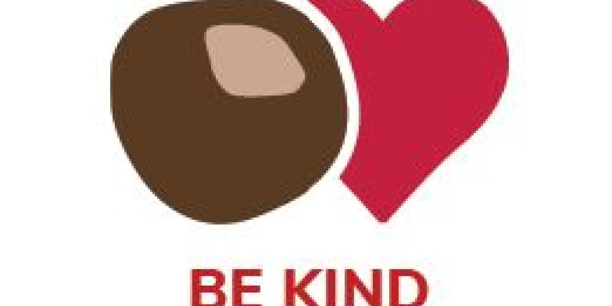 Buckeye and heart with words be kind.